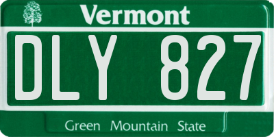 VT license plate DLY827