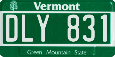 VT license plate DLY831