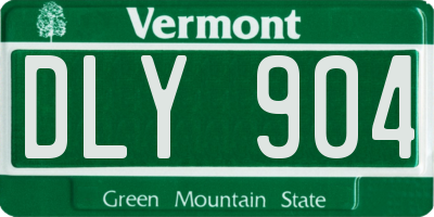 VT license plate DLY904