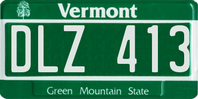 VT license plate DLZ413