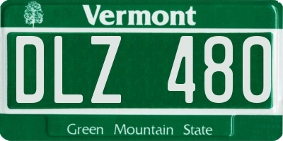 VT license plate DLZ480