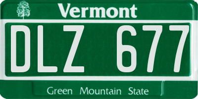VT license plate DLZ677