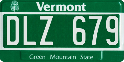 VT license plate DLZ679