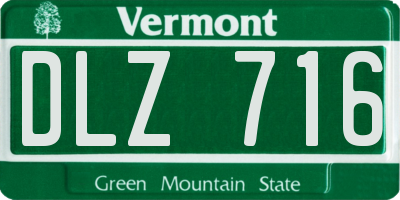 VT license plate DLZ716