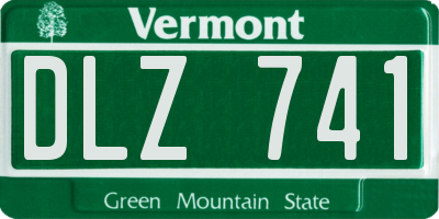 VT license plate DLZ741