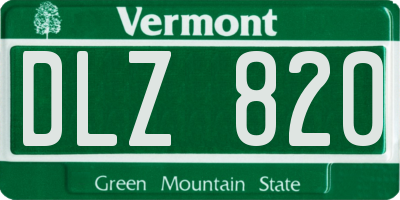 VT license plate DLZ820