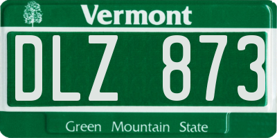 VT license plate DLZ873