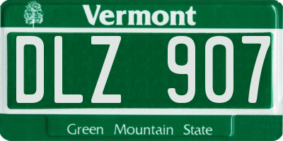 VT license plate DLZ907