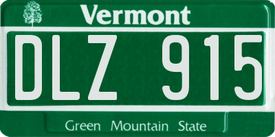 VT license plate DLZ915