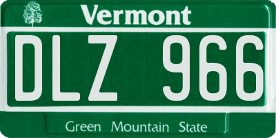 VT license plate DLZ966