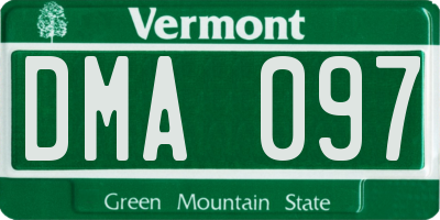 VT license plate DMA097