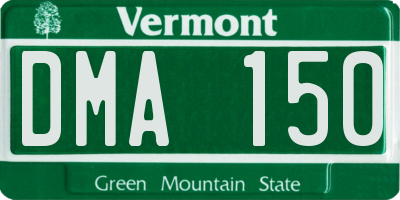 VT license plate DMA150