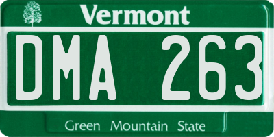 VT license plate DMA263