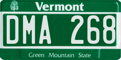 VT license plate DMA268
