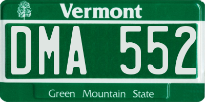 VT license plate DMA552