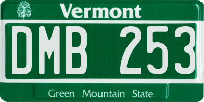 VT license plate DMB253