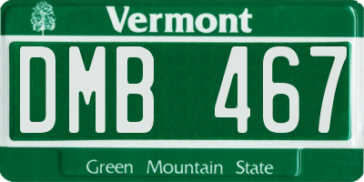 VT license plate DMB467