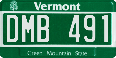 VT license plate DMB491