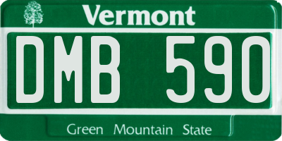 VT license plate DMB590