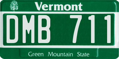 VT license plate DMB711