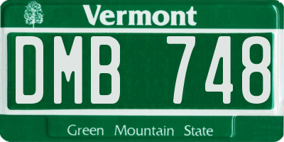 VT license plate DMB748
