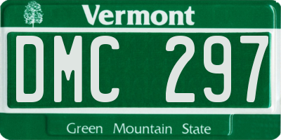 VT license plate DMC297