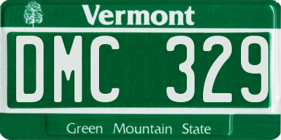 VT license plate DMC329