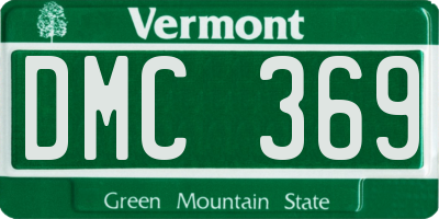 VT license plate DMC369