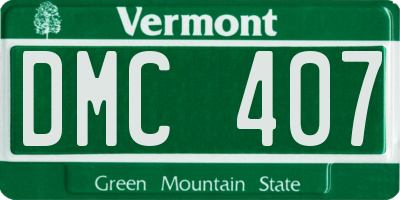 VT license plate DMC407