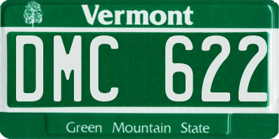 VT license plate DMC622