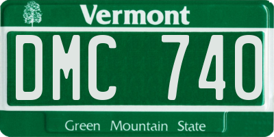 VT license plate DMC740