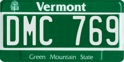 VT license plate DMC769