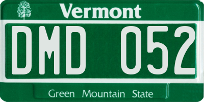 VT license plate DMD052