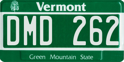 VT license plate DMD262