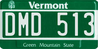 VT license plate DMD513