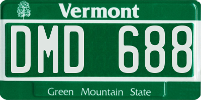 VT license plate DMD688