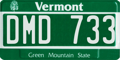 VT license plate DMD733