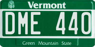 VT license plate DME440