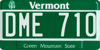 VT license plate DME710
