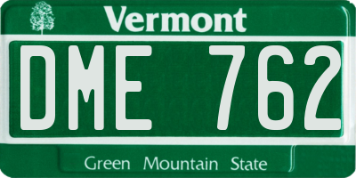 VT license plate DME762