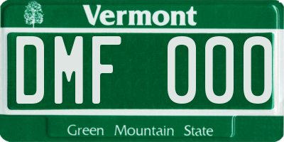 VT license plate DMF000