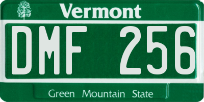 VT license plate DMF256