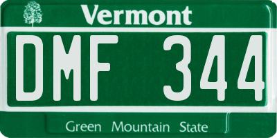 VT license plate DMF344
