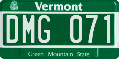 VT license plate DMG071