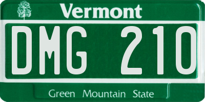 VT license plate DMG210