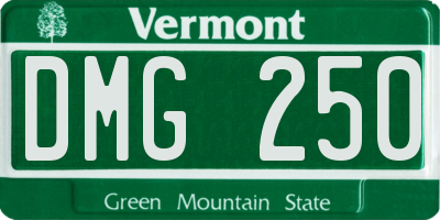 VT license plate DMG250