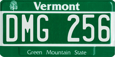 VT license plate DMG256