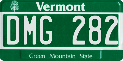 VT license plate DMG282
