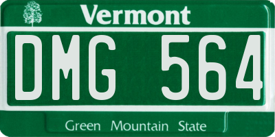 VT license plate DMG564