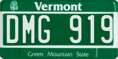 VT license plate DMG919